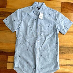 J.Crew Mens Short Sleeve Oxford Button Down Shirt XS